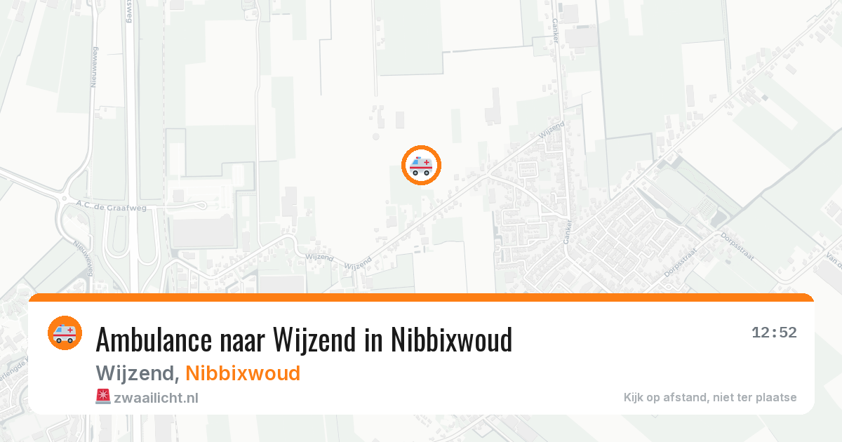 Ambulance naar Wijzend in Nibbixwoud — 7 aug 2026