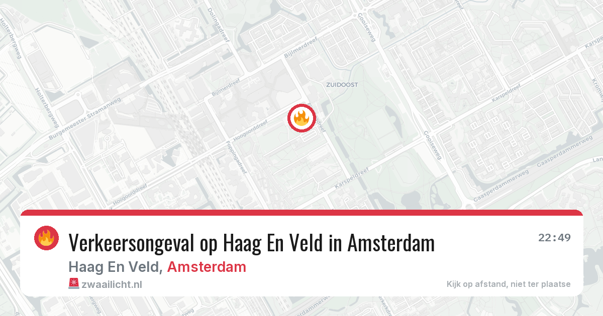 Verkeersongeval op Haag En Veld in Amsterdam — 30 mei 2026