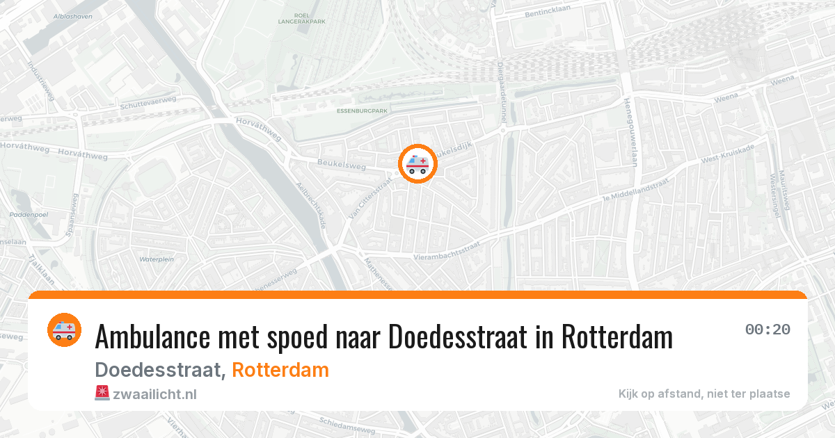 Ambulance met spoed naar Doedesstraat in Rotterdam — 24 jun 2026