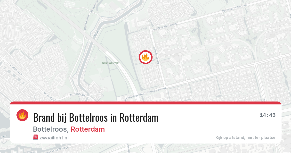 Brand bij Bottelroos in Rotterdam — 22 mei 2026