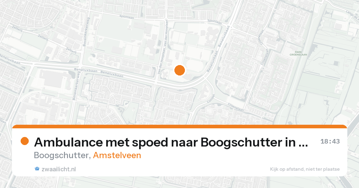 Ambulance met spoed naar Boogschutter in Amstelveen — 23 aug 2026