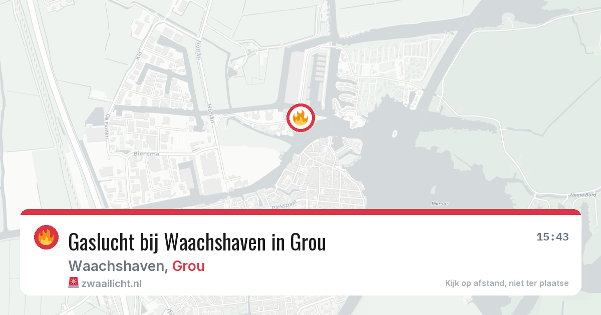 Gaslucht bij Waachshaven in Grou — 30 mrt 2026