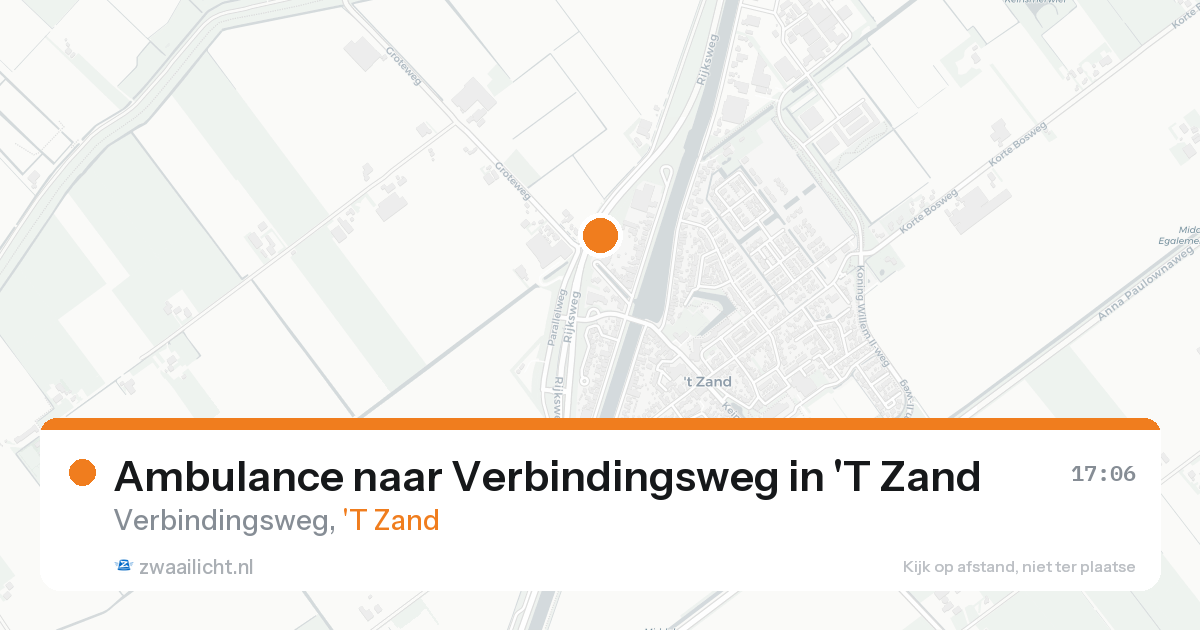 Ambulance naar Verbindingsweg in 'T Zand — 17 aug 2026