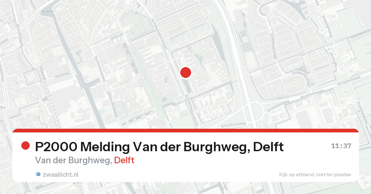 P2000 Melding Van der Burghweg, Delft — 31 jan 2026