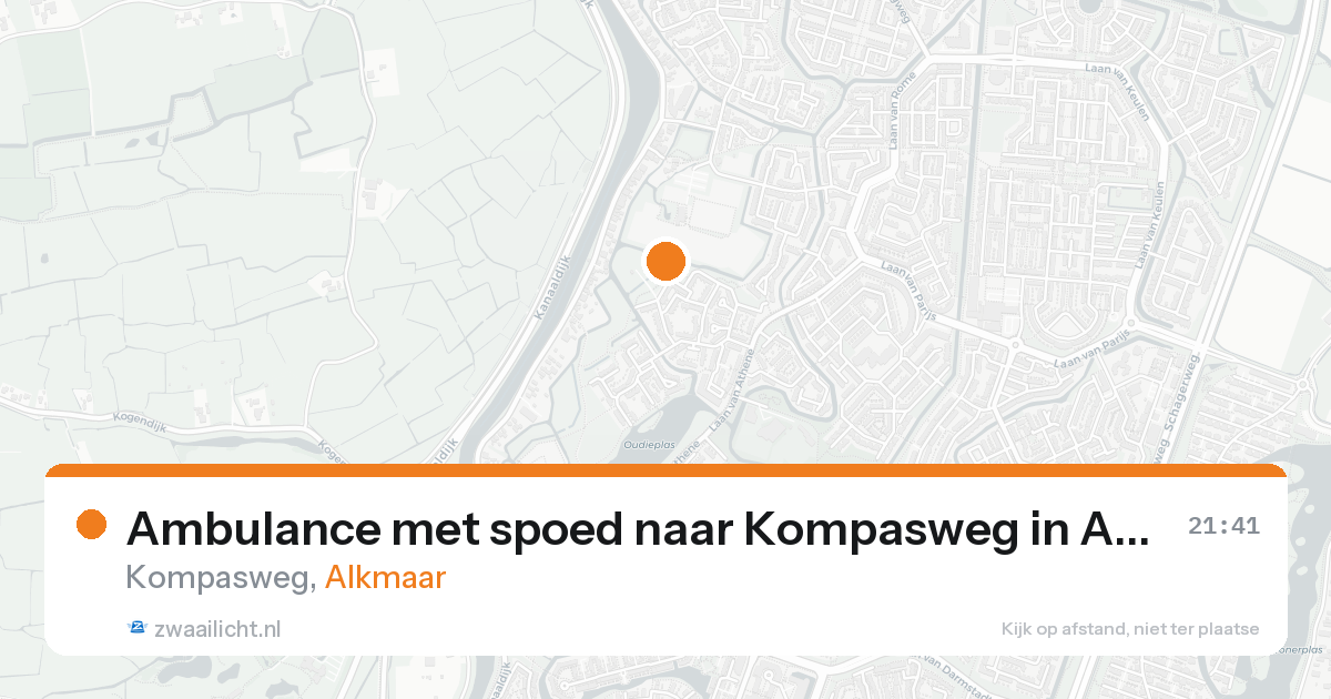 Ambulance met spoed naar Kompasweg in Alkmaar — 15 aug 2026