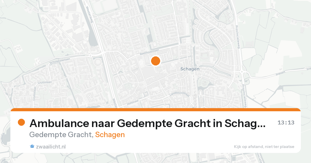 Ambulance naar Gedempte Gracht in Schagen — 23 aug 2026