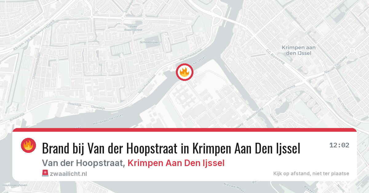 Brand bij Van der Hoopstraat in Krimpen Aan Den Ijssel — 5 aug 2026