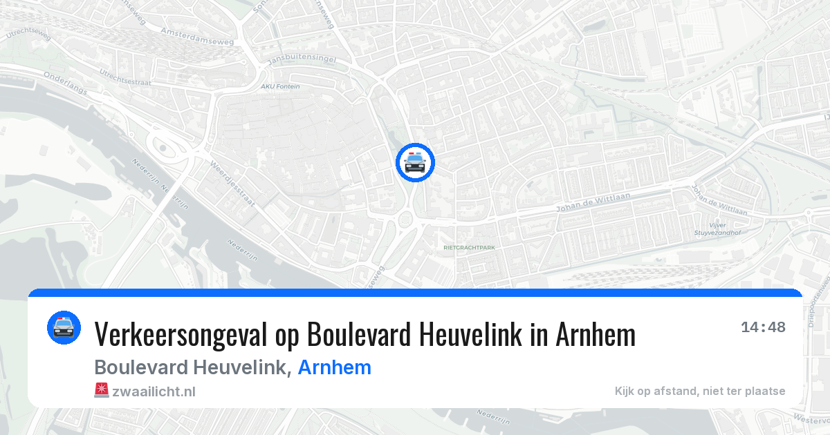 Verkeersongeval op Boulevard Heuvelink in Arnhem — 2 jul 2026