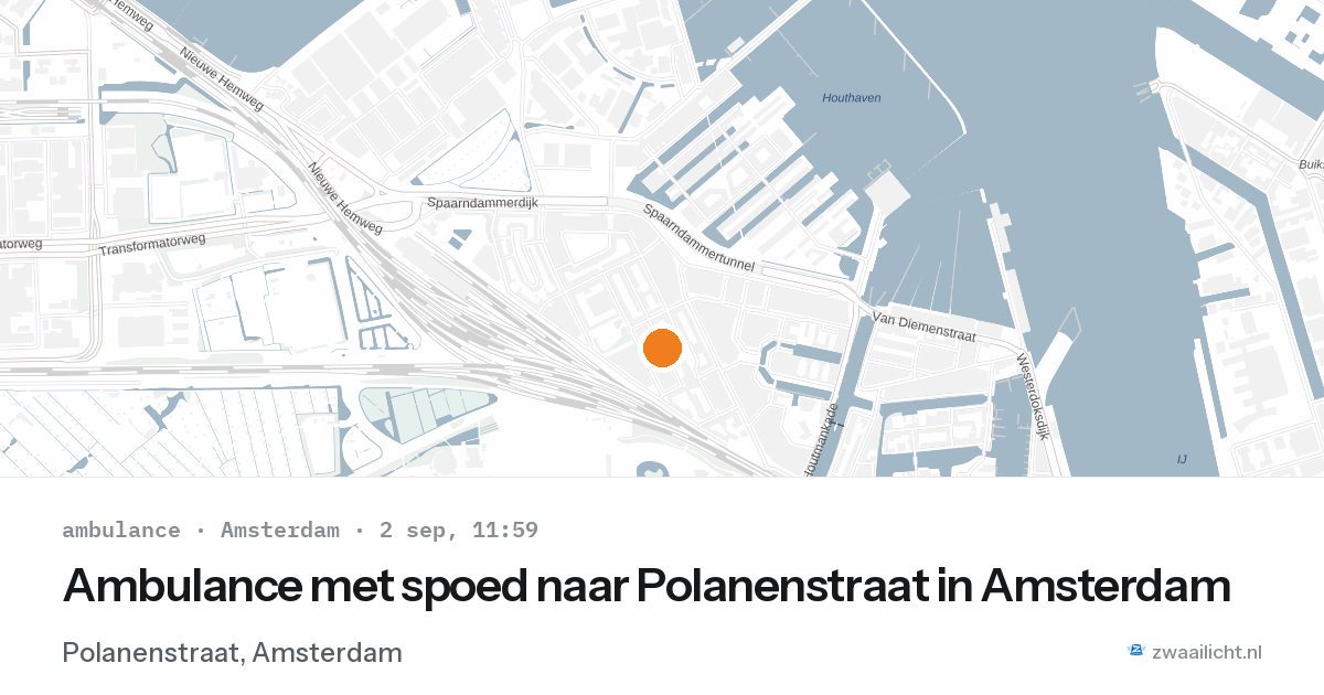 Ambulance met spoed naar Polanenstraat in Amsterdam — 2 sep 2026