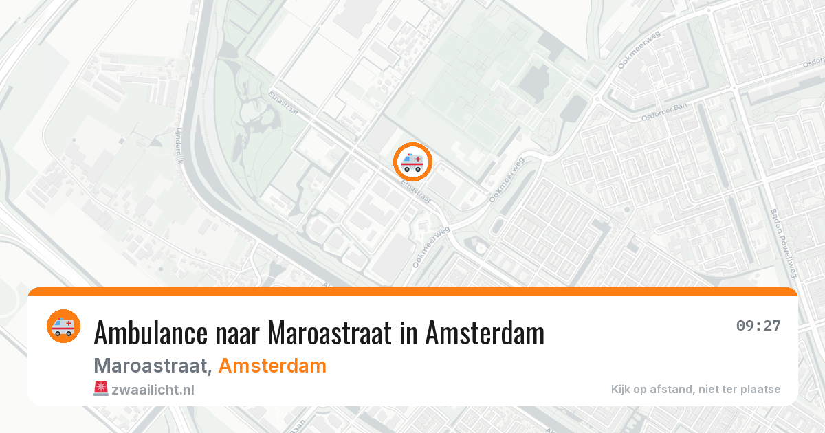 Ambulance naar Maroastraat in Amsterdam — 22 jul 2026