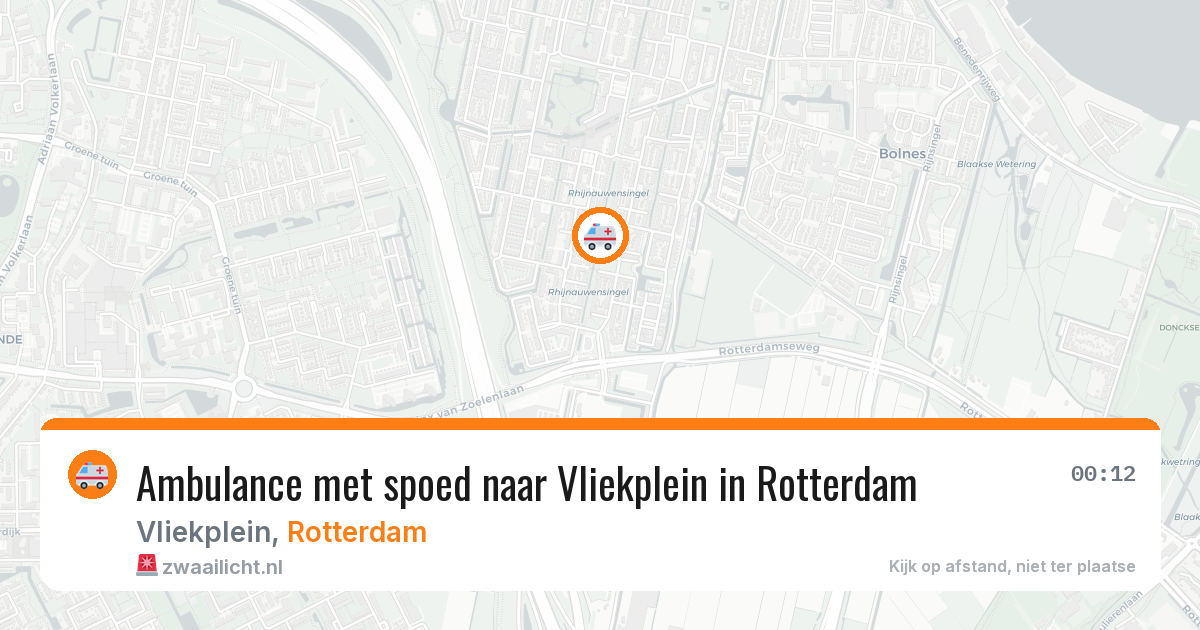 Ambulance met spoed naar Vliekplein in Rotterdam — 9 aug 2026