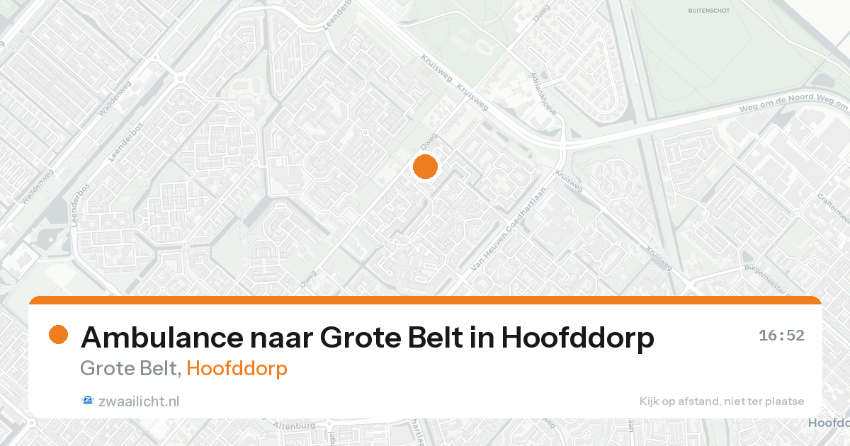 Ambulance naar Grote Belt in Hoofddorp — 19 aug 2026