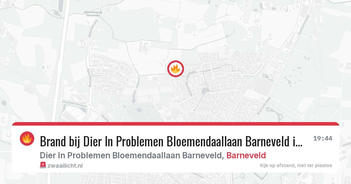 Brand bij Dier In Problemen Bloemendaallaan Barneveld in Barneveld — 12 mei 2026