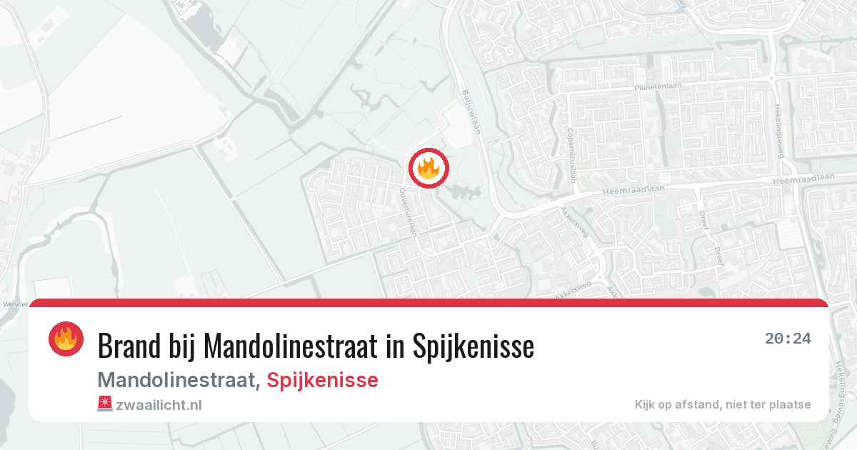 Brand bij Mandolinestraat in Spijkenisse — 6 jul 2026