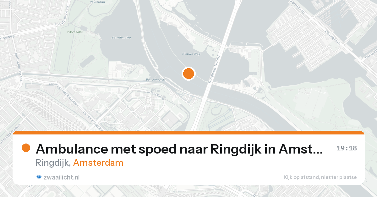 Ambulance met spoed naar Ringdijk in Amsterdam — 7 feb 2026
