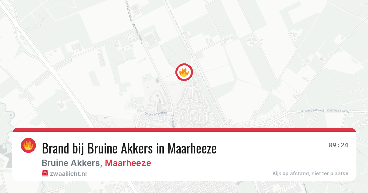 Brand bij Bruine Akkers in Maarheeze — 22 mei 2026