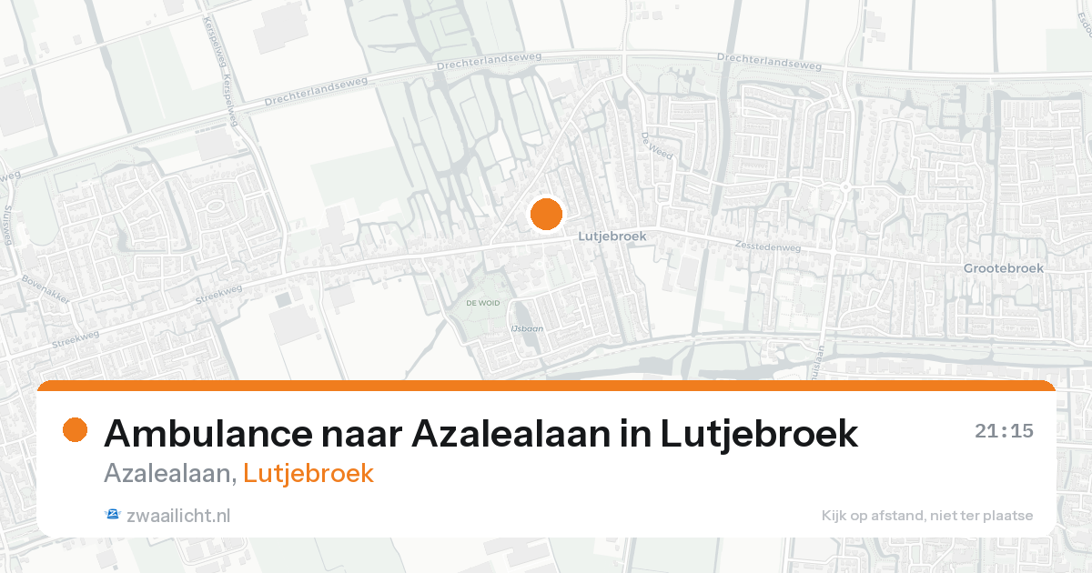 Ambulance naar Azalealaan in Lutjebroek — 15 aug 2026