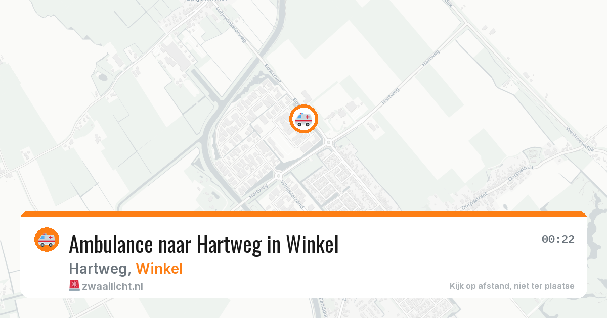Ambulance naar Hartweg in Winkel — 7 aug 2026