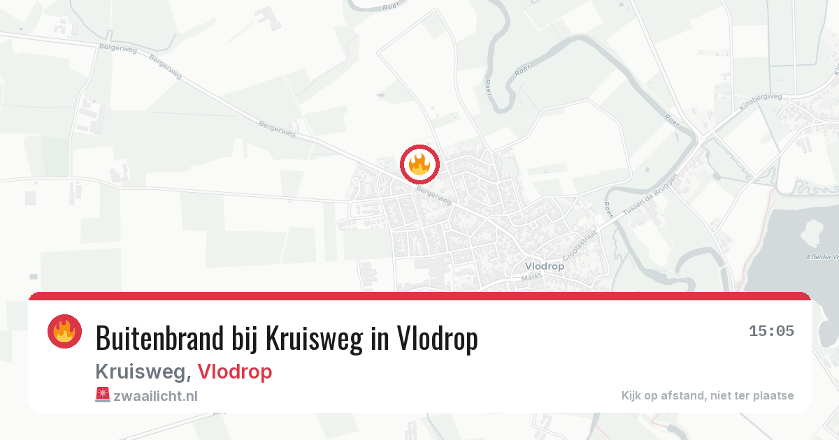 Buitenbrand bij Kruisweg in Vlodrop — 29 jun 2026