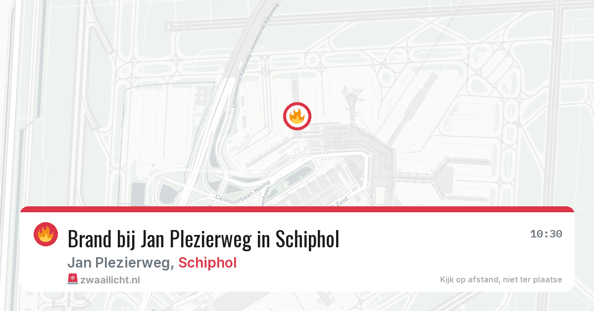 Brand bij Jan Plezierweg in Schiphol — 24 jun 2026