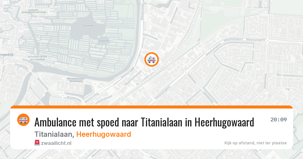 Ambulance met spoed naar Titanialaan in Heerhugowaard — 26 apr 2026