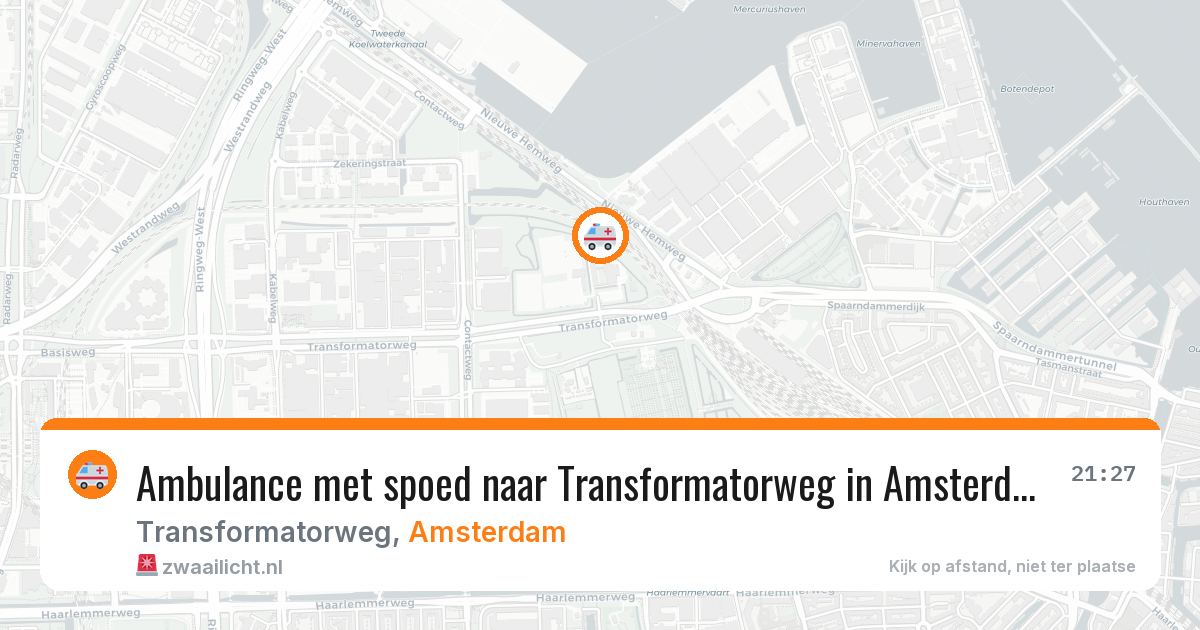 Ambulance met spoed naar Transformatorweg in Amsterdam — 11 apr 2026