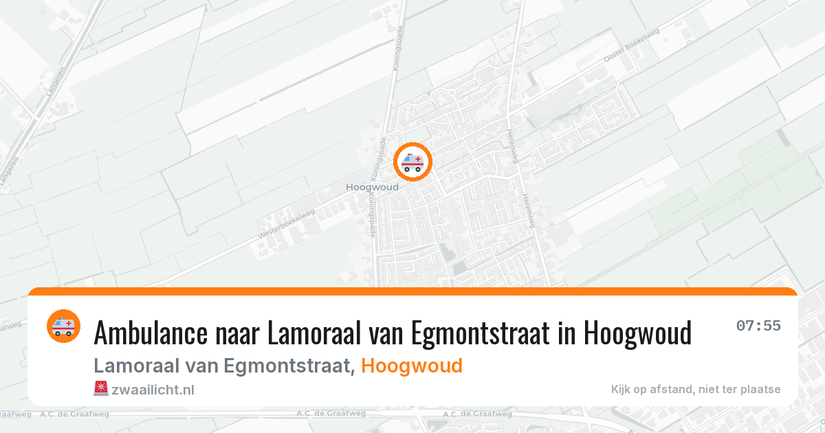 Ambulance naar Lamoraal van Egmontstraat in Hoogwoud — 13 jul 2026