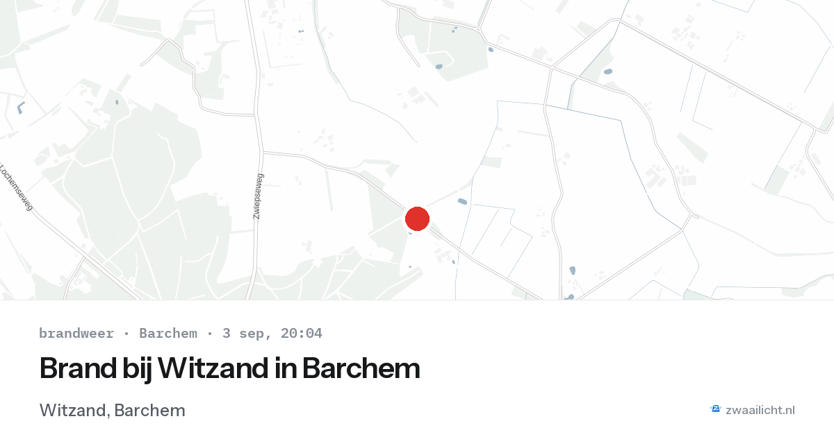 Brand bij Witzand in Barchem — 3 sep 2026