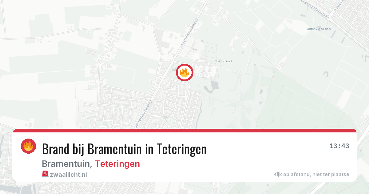 Brand bij Bramentuin in Teteringen — 22 apr 2026