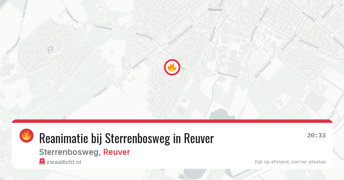 Reanimatie bij Sterrenbosweg in Reuver — 24 mrt 2026