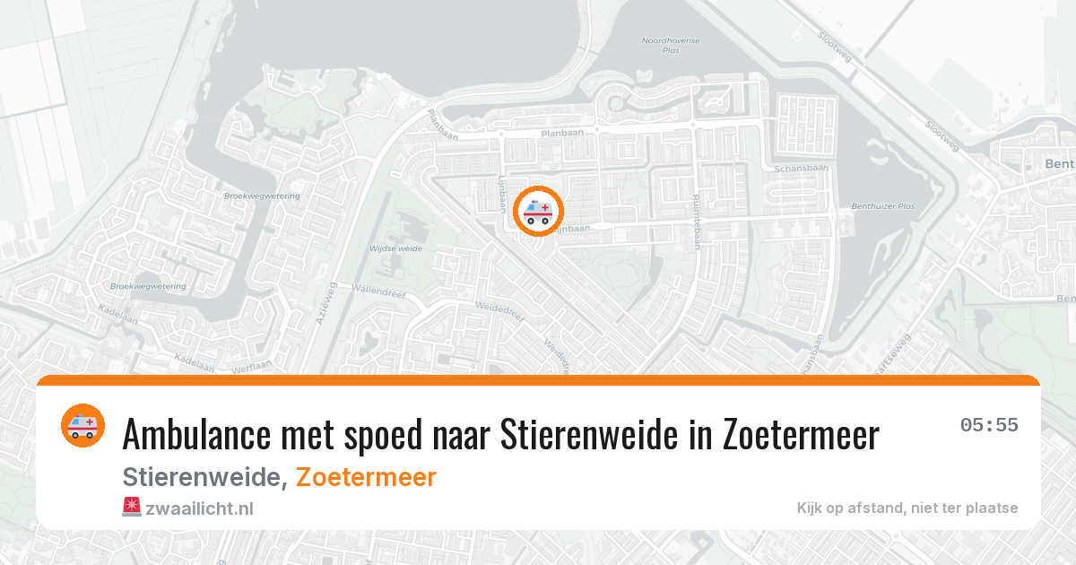 Ambulance met spoed naar Stierenweide in Zoetermeer — 1 aug 2026