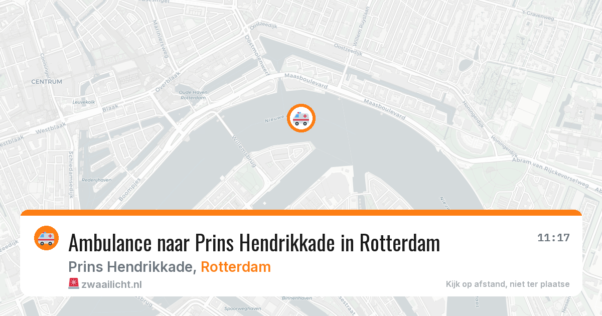 Ambulance naar Prins Hendrikkade in Rotterdam — 20 mei 2026