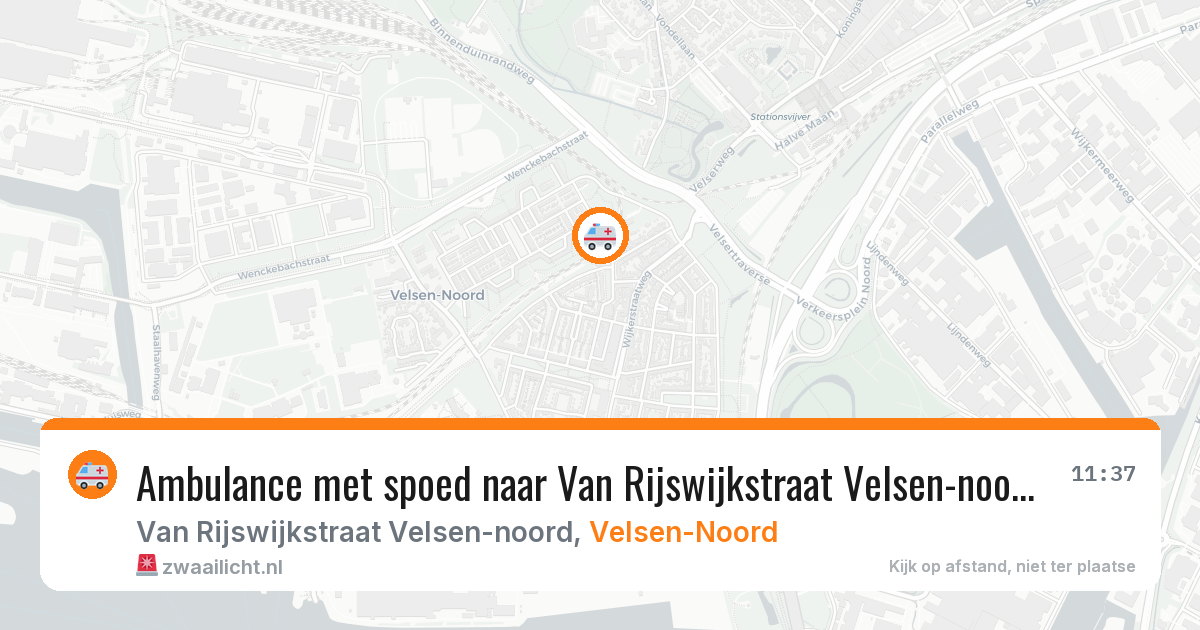 Ambulance met spoed naar Van Rijswijkstraat Velsen-noord in Velsen-Noord — 14 mei 2026
