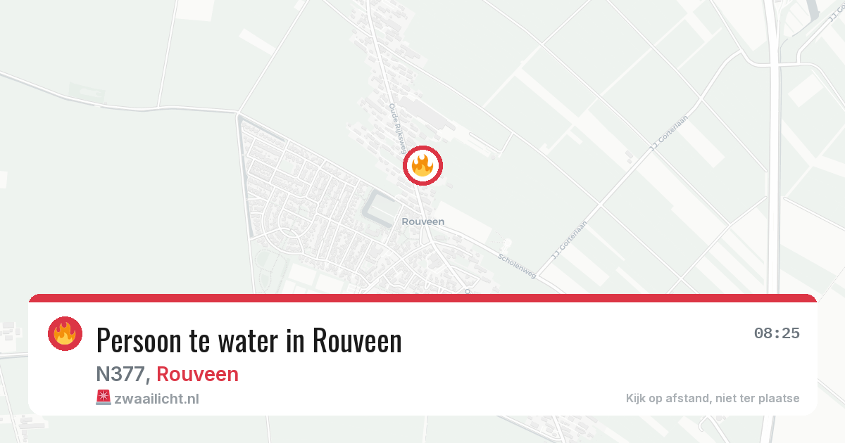 Persoon te water in Rouveen — 25 apr 2026