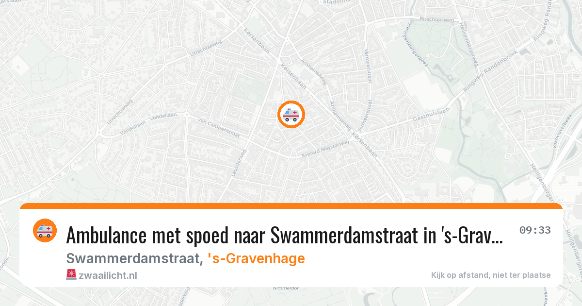 Ambulance met spoed naar Swammerdamstraat in 's-Gravenhage — 27 mrt 2026