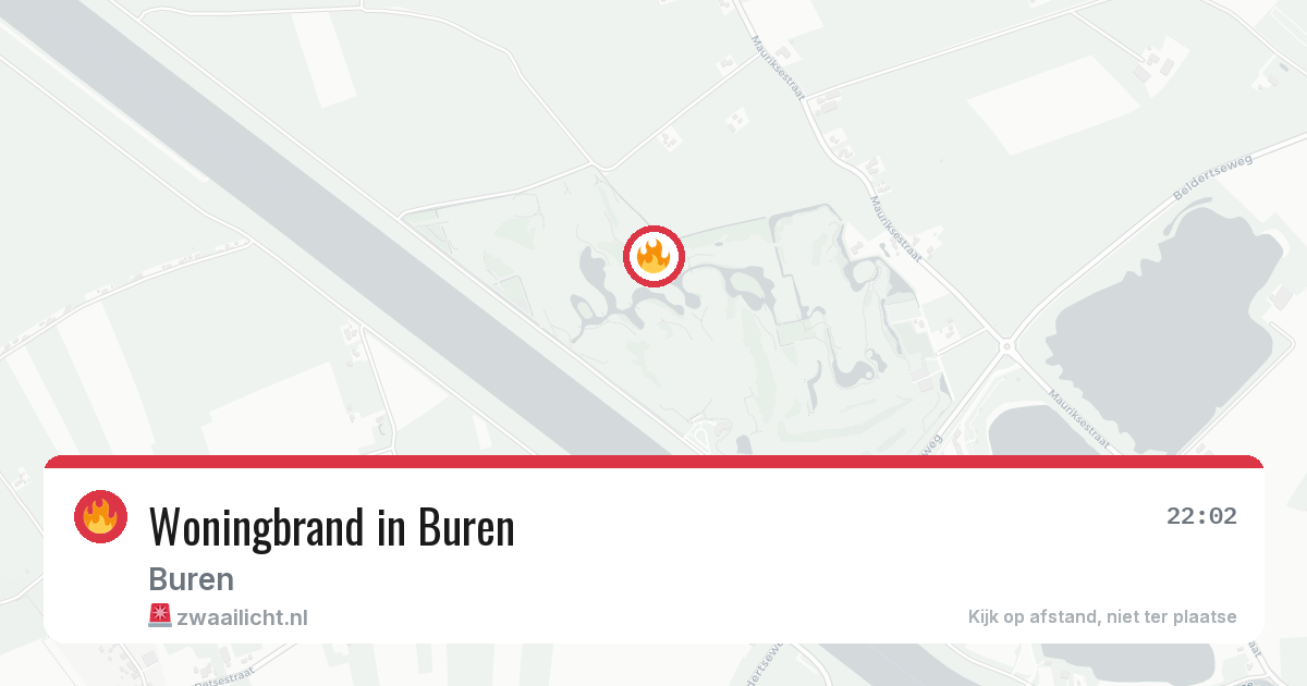 Woningbrand in Buren — 26 jun 2026