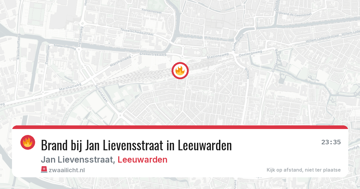 Brand bij Jan Lievensstraat in Leeuwarden — 22 mei 2026