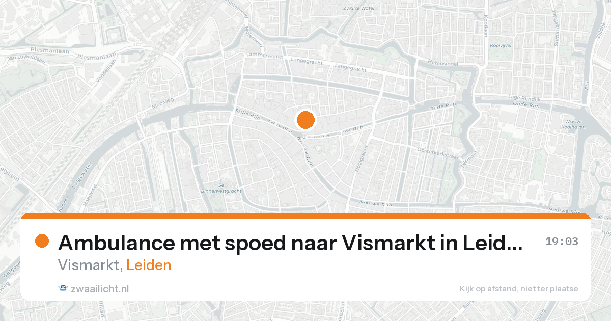 Ambulance met spoed naar Vismarkt in Leiden — 30 jun 2026