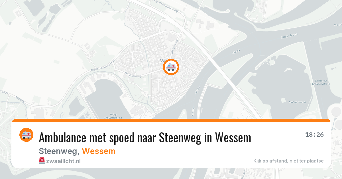 Ambulance met spoed naar Steenweg in Wessem — 26 feb 2026