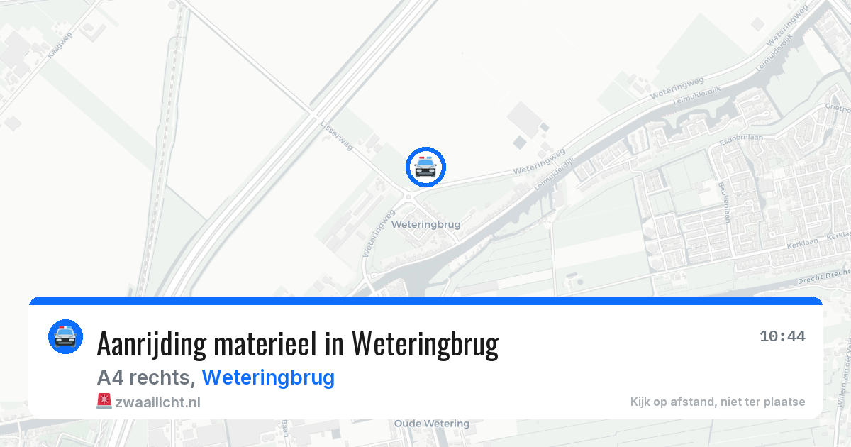 Aanrijding materieel in Weteringbrug — 28 mrt 2026
