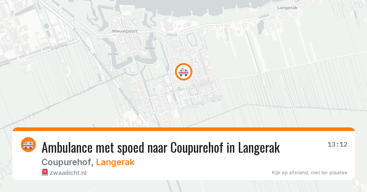 Ambulance met spoed naar Coupurehof in Langerak — 24 apr 2026