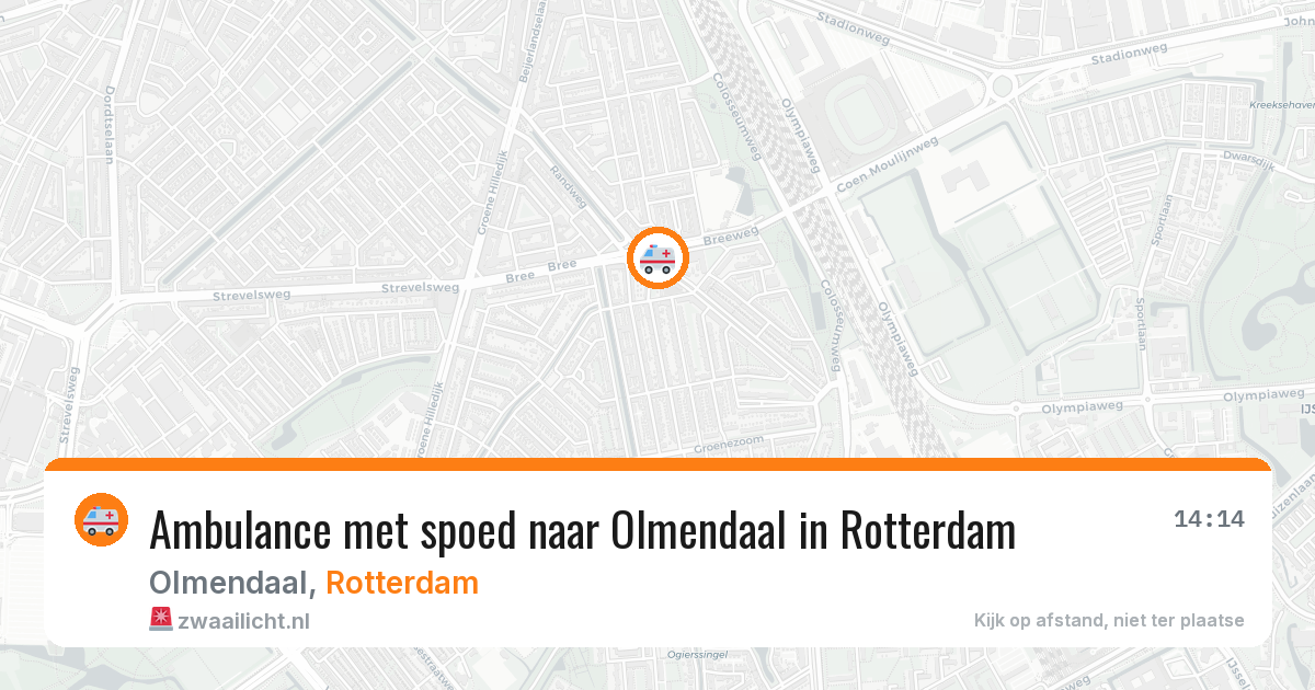 Ambulance met spoed naar Olmendaal in Rotterdam — 13 mei 2026