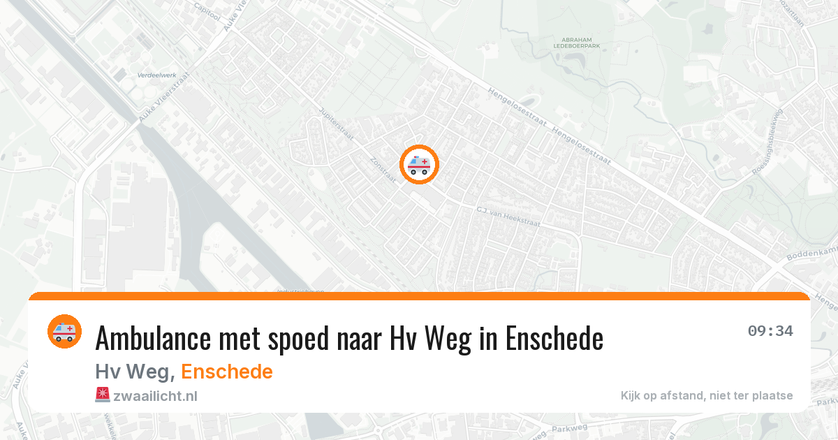 Ambulance met spoed naar Hv Weg in Enschede — 29 mei 2026