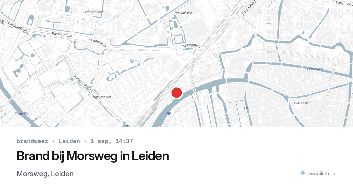 Brand bij Morsweg in Leiden — 1 sep 2026