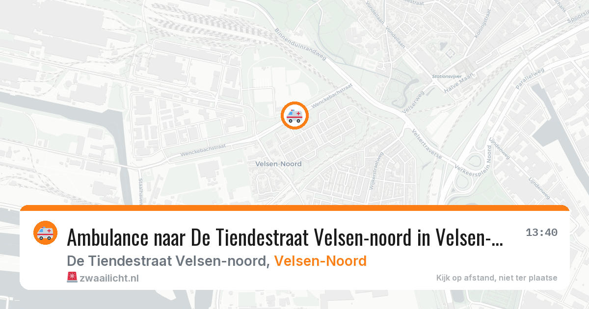 Ambulance naar De Tiendestraat Velsen-noord in Velsen-Noord — 12 jun 2026