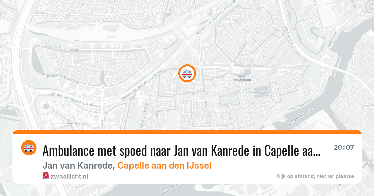 Ambulance met spoed naar Jan van Kanrede in Capelle aan den IJssel — 8 feb 2026