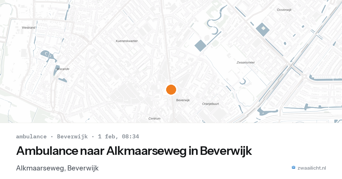 Ambulance naar Alkmaarseweg in Beverwijk — 1 feb 2026