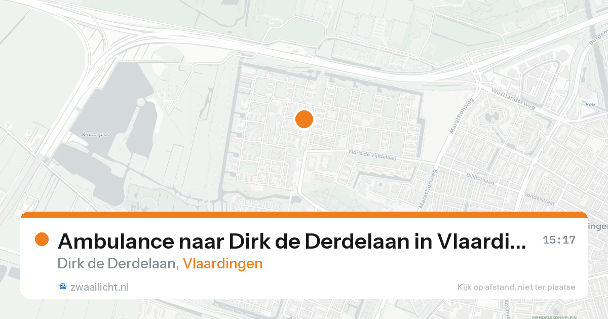 Ambulance naar Dirk de Derdelaan in Vlaardingen — 19 aug 2026