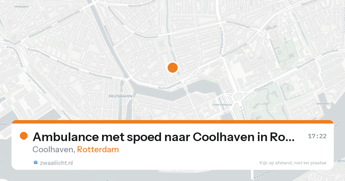 Ambulance met spoed naar Coolhaven in Rotterdam — 17 aug 2026