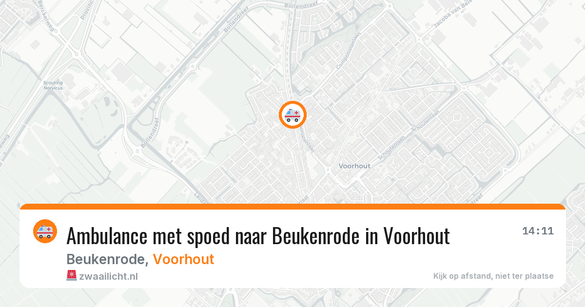 Ambulance met spoed naar Beukenrode in Voorhout — 30 jun 2026